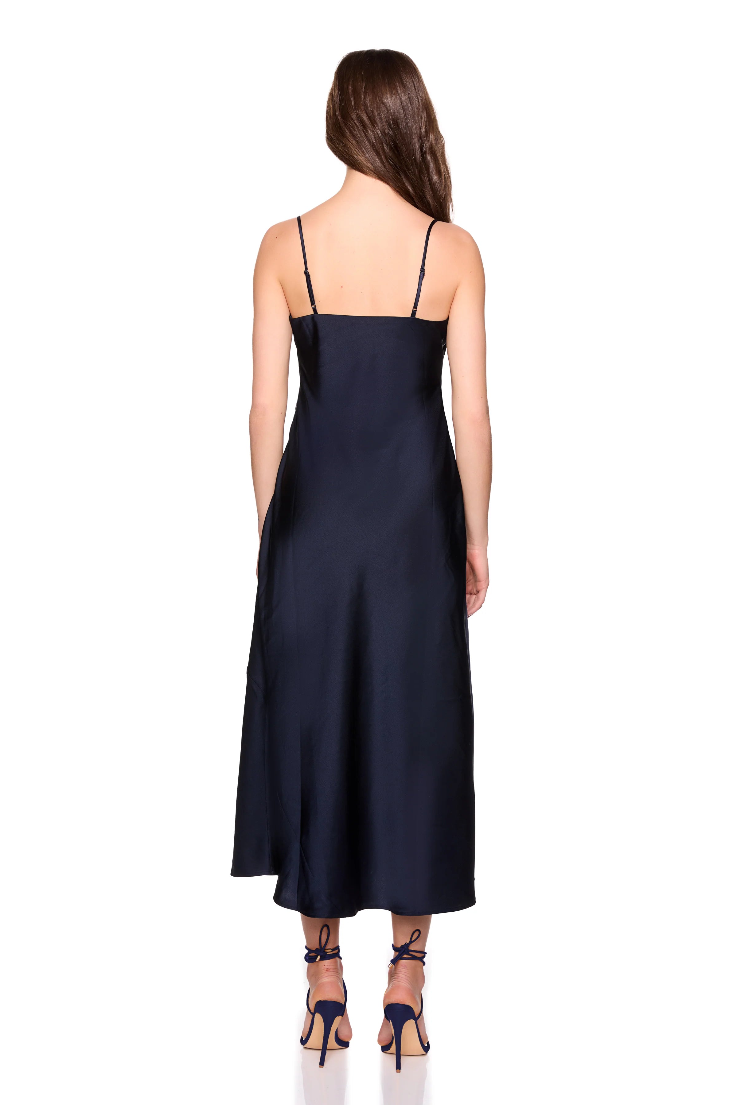 Satin Slip Dress-Dressy Dresses-Happy on Main