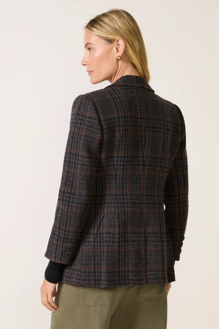 The Plaid City Blazer - Navy Multi Plaid-Favorite Daughter-Happy on Main
