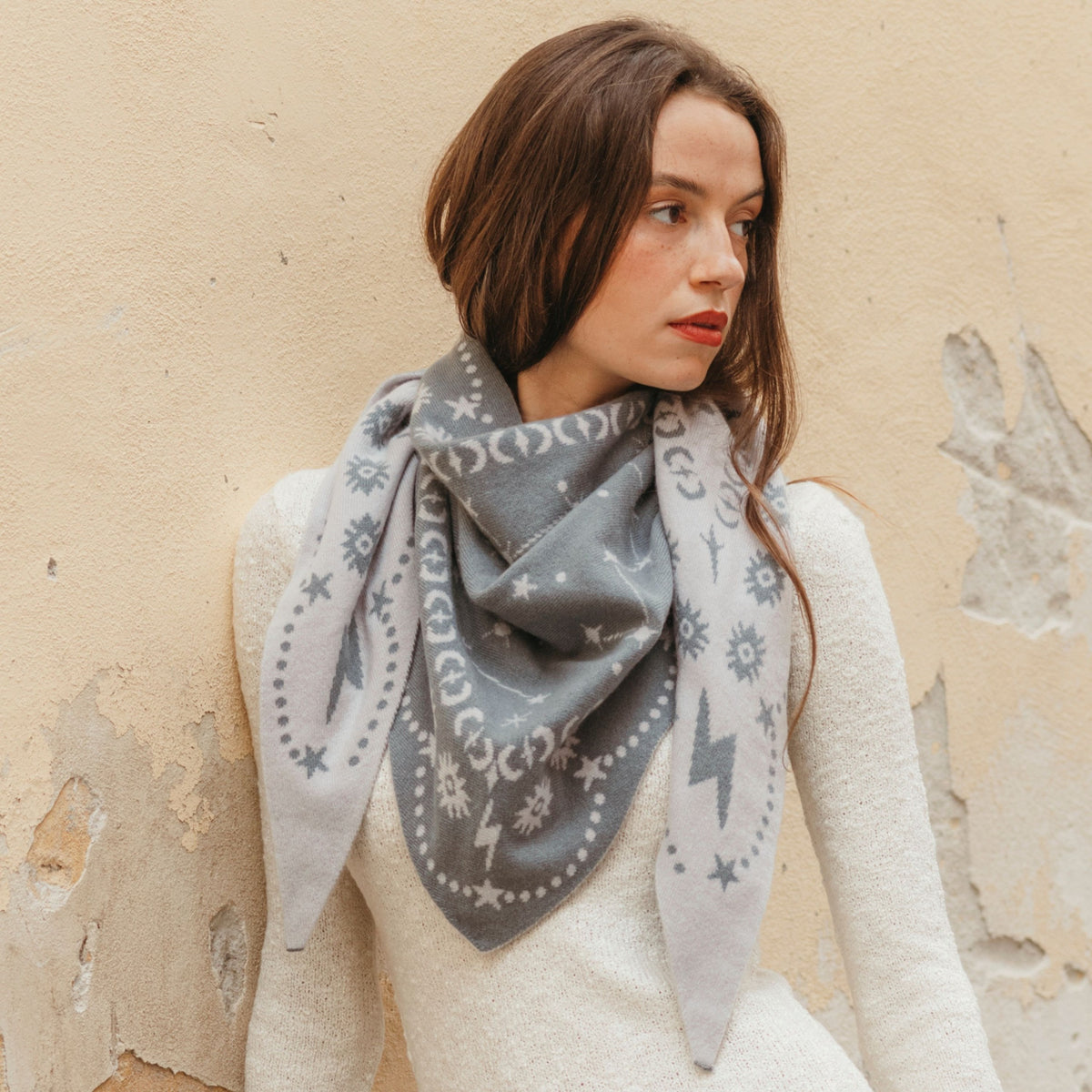 Nebula Triangle Scarf - Slate/Ice-Freya-Happy on Main
