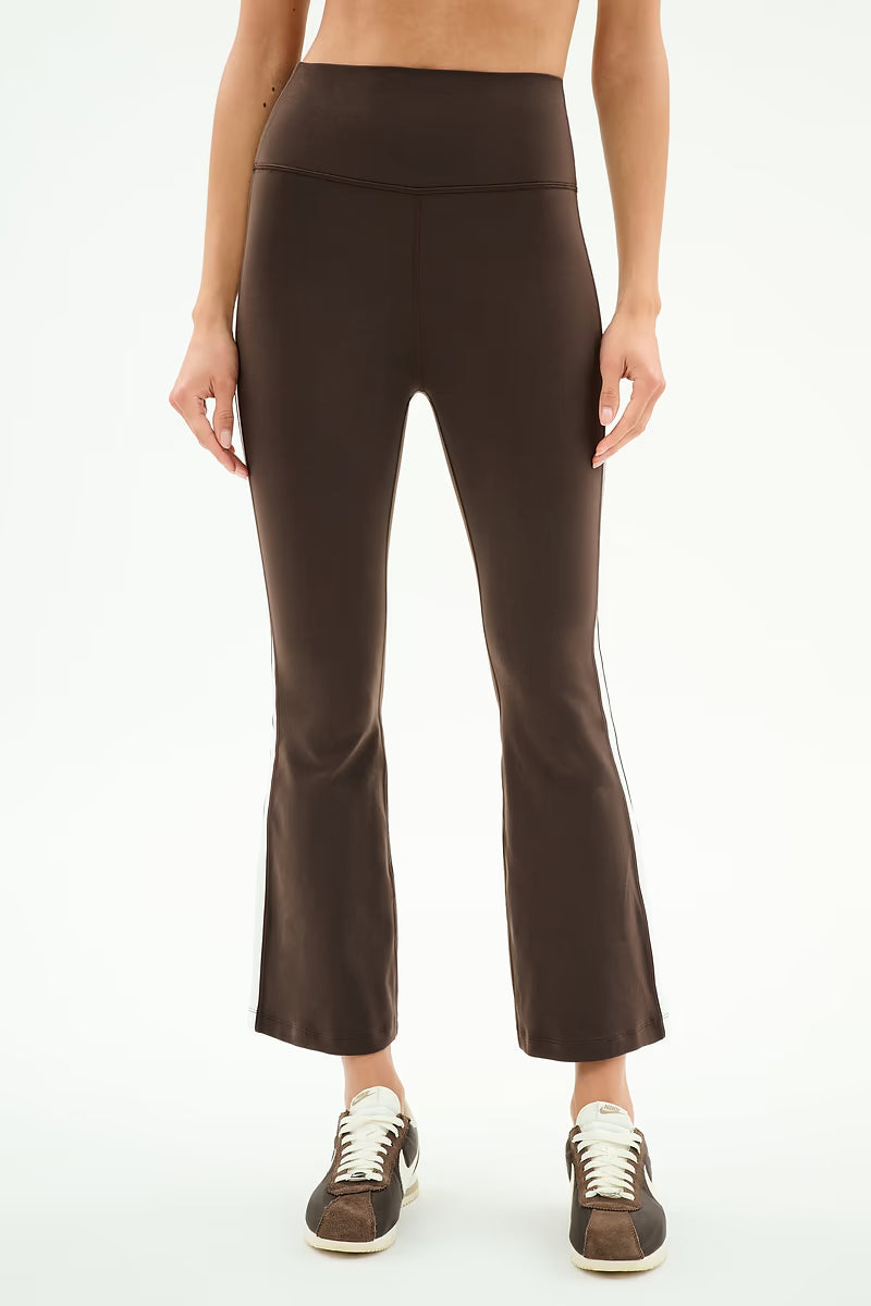 Raquel High Waist Supplex Crop - Dark Chocolate/White-Splits59-Happy on Main