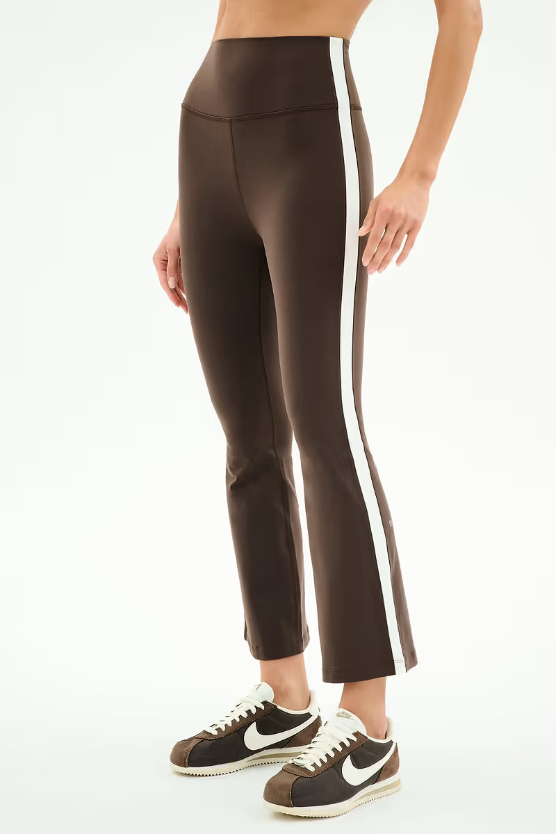 Raquel High Waist Supplex Crop - Dark Chocolate/White-Splits59-Happy on Main