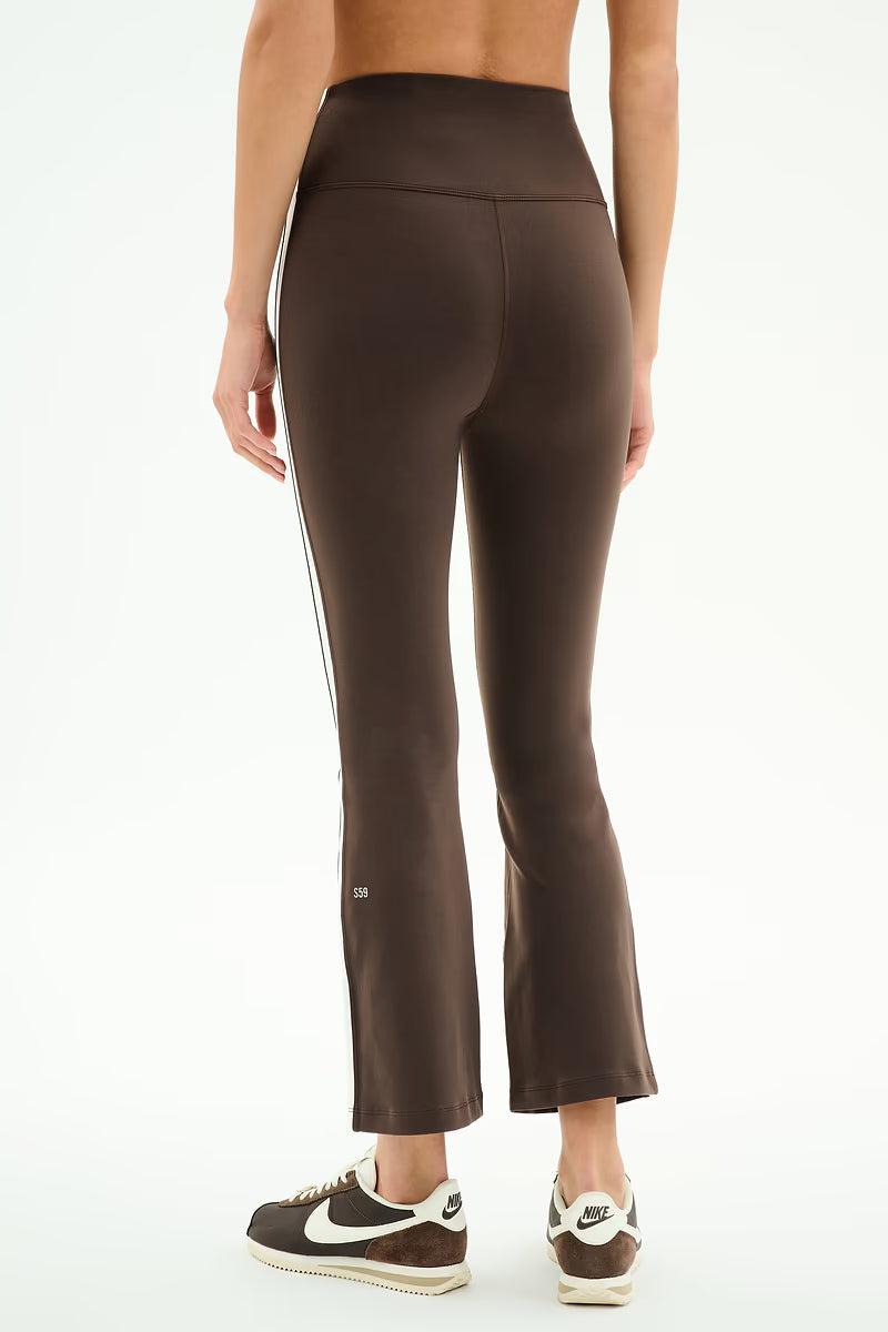 Raquel High Waist Supplex Crop - Dark Chocolate/White-Splits59-Happy on Main