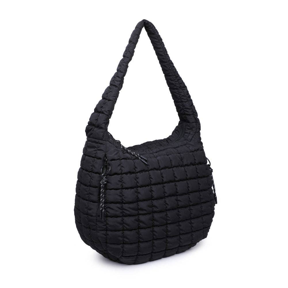 Revive - Quilted Puffer Nylon Hobo-Handbags-Happy on Main