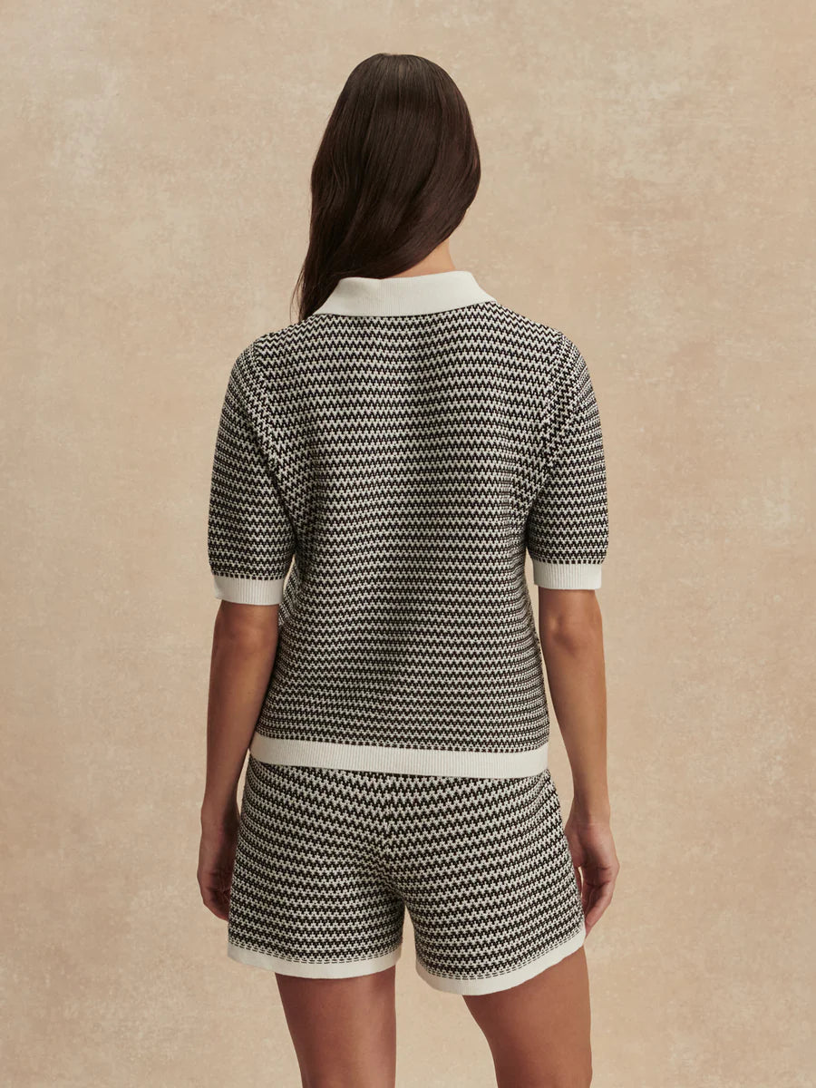 Villiers Knit Short - Snow White / Black-Varley-Happy on Main