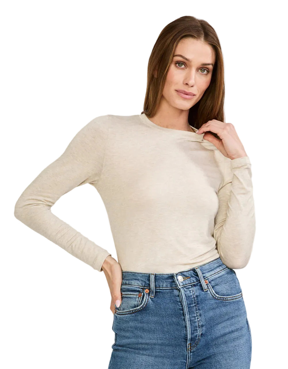 Chicago Long Sleeve - Oatmeal-Maison Wheat-Happy on Main