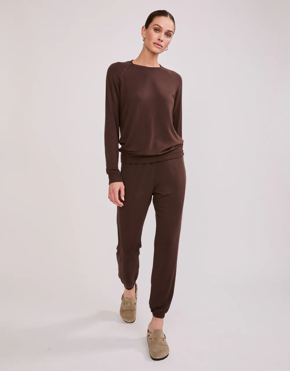 Alexandria Sweatpant - Espresso-Maison Wheat-Happy on Main