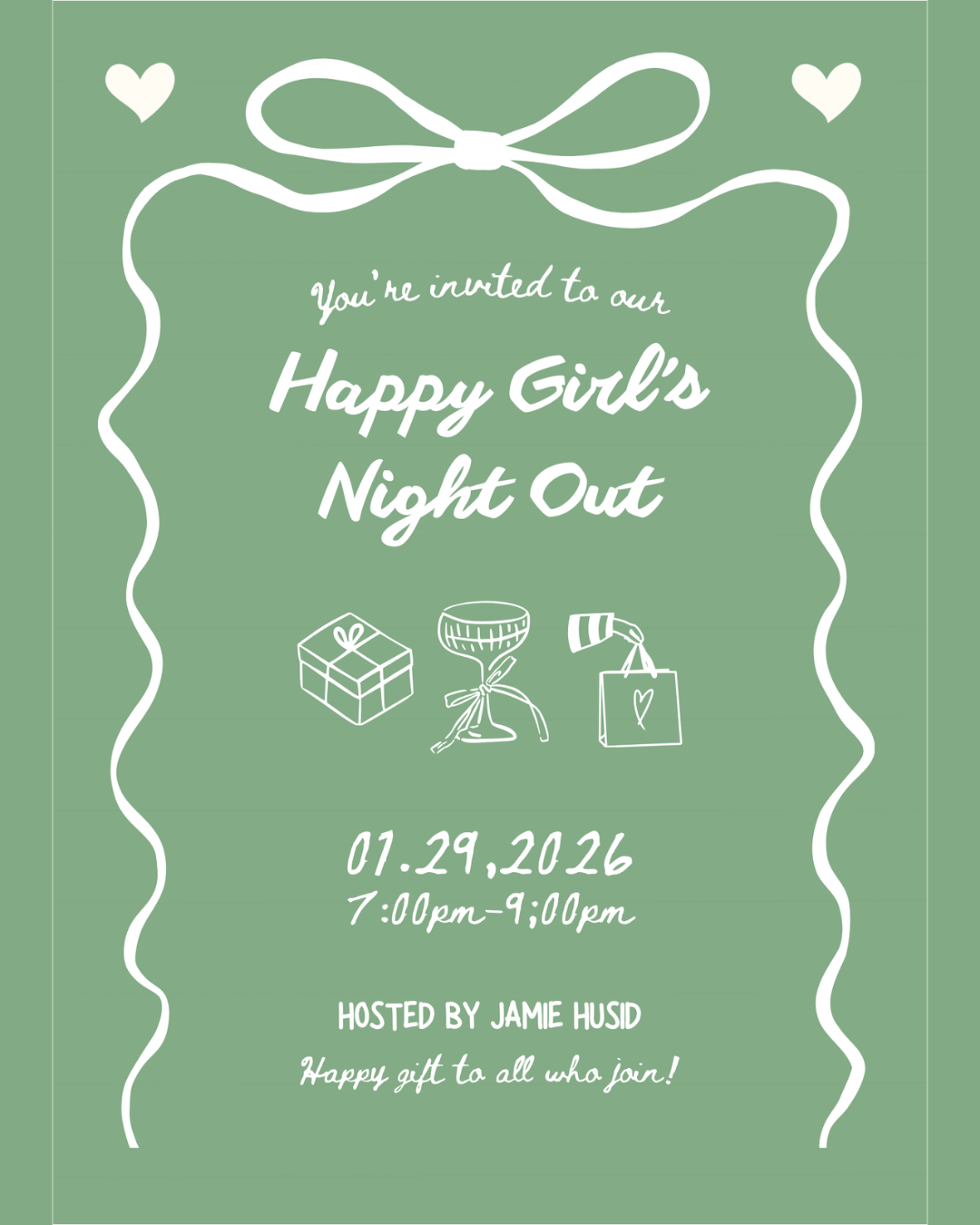 Happy Girl's Night Out, Jan 29 7-9pm-Happy on Main-Happy on Main