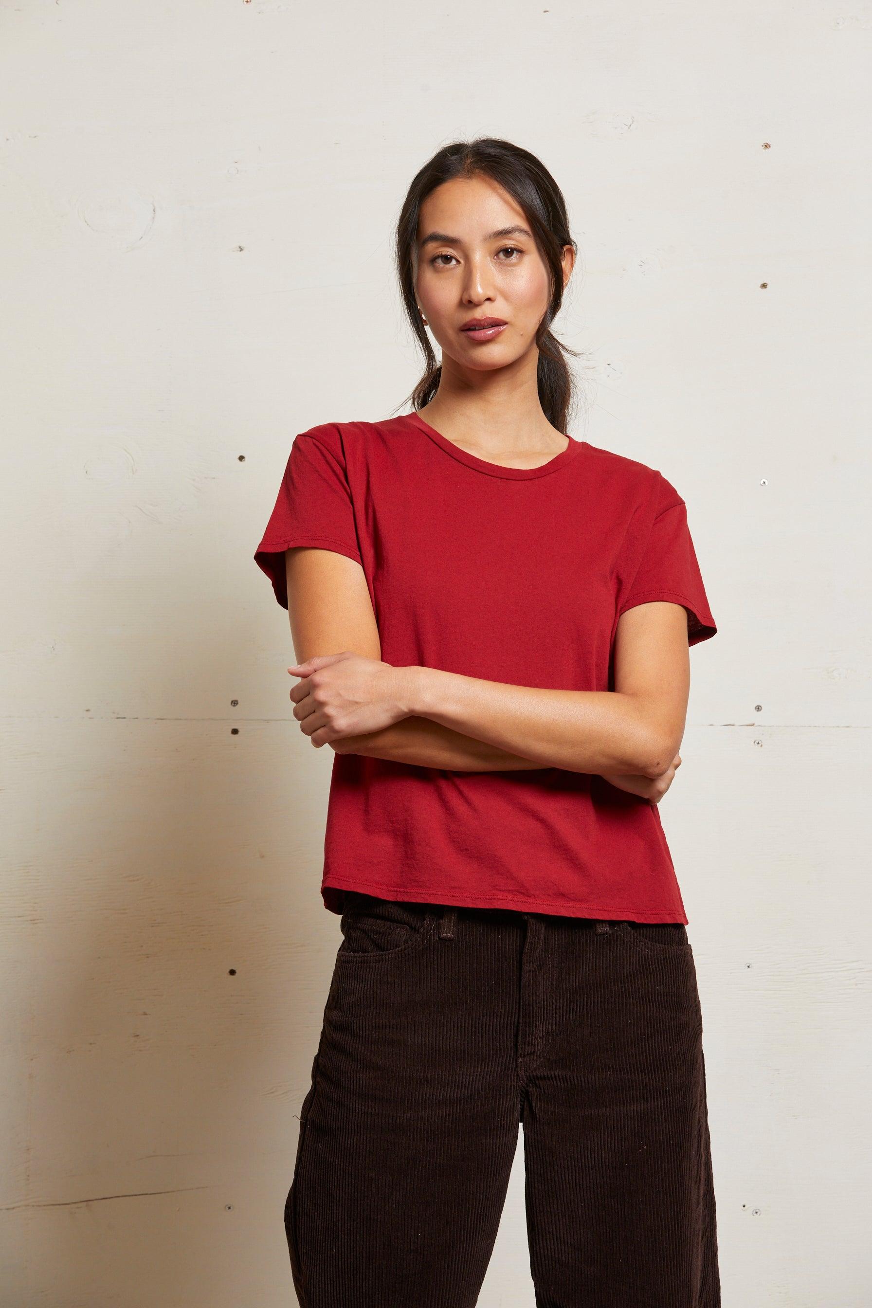 Harley Cotton Short Sleeve Boxy Crew Tee-Basic Tanks + Tees-Happy on Main