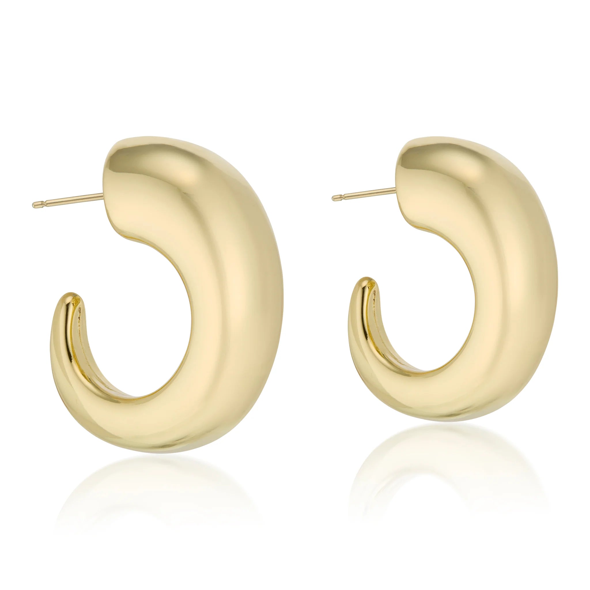 Claw Hoop 18K Gold over Brass-Everyday Jewelry-Happy on Main