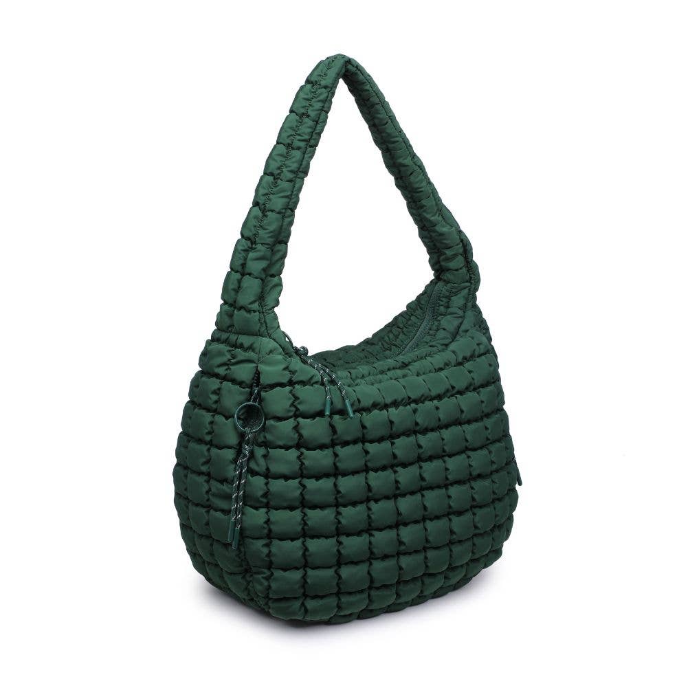 Revive - Quilted Puffer Nylon Hobo-Handbags-Happy on Main