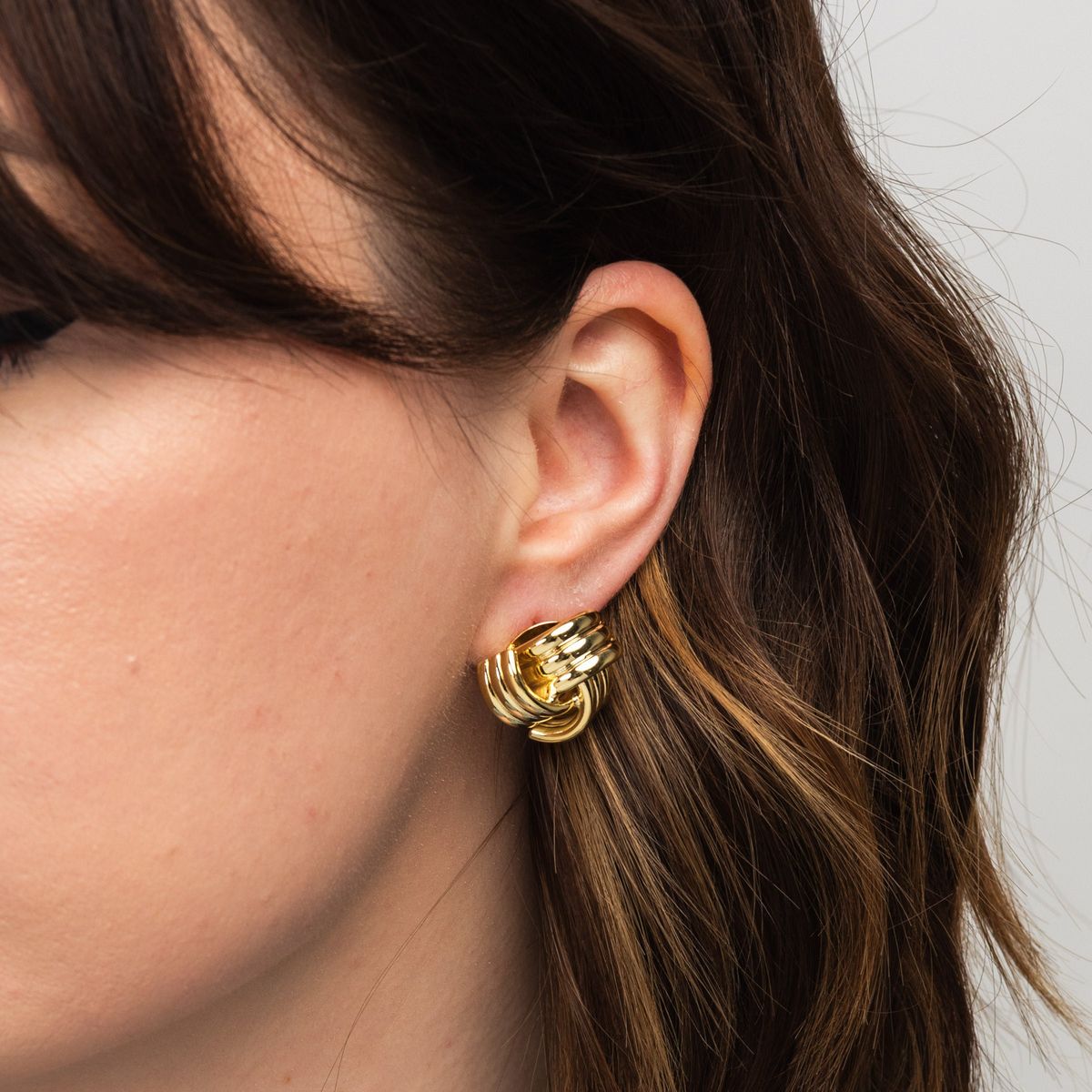Gold Knotted Studs-Elli Parr-Happy on Main