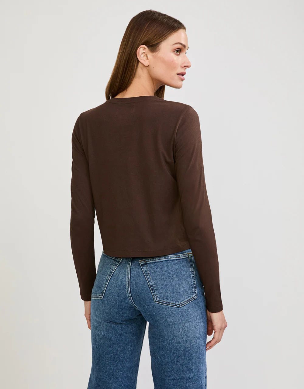 Austin Long Sleeve Tee - Espresso-Maison Wheat-Happy on Main