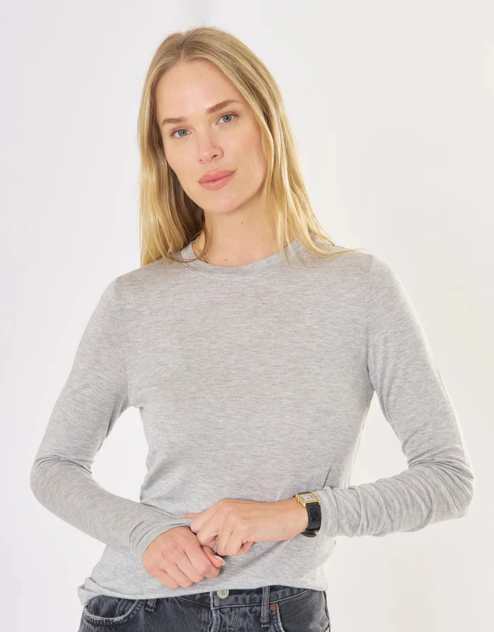 Chicago Long Sleeve - Heather Grey-Maison Wheat-Happy on Main