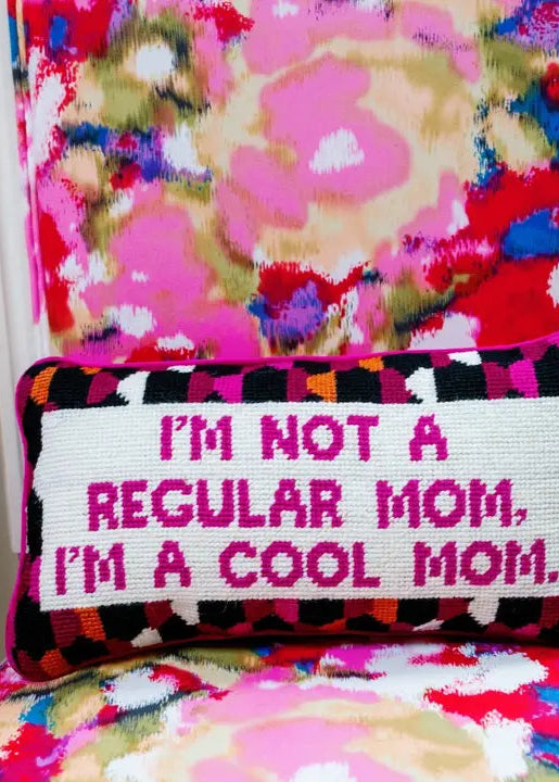 Cool Mom Needlepoint Pillow-Furbish Studio-Happy on Main