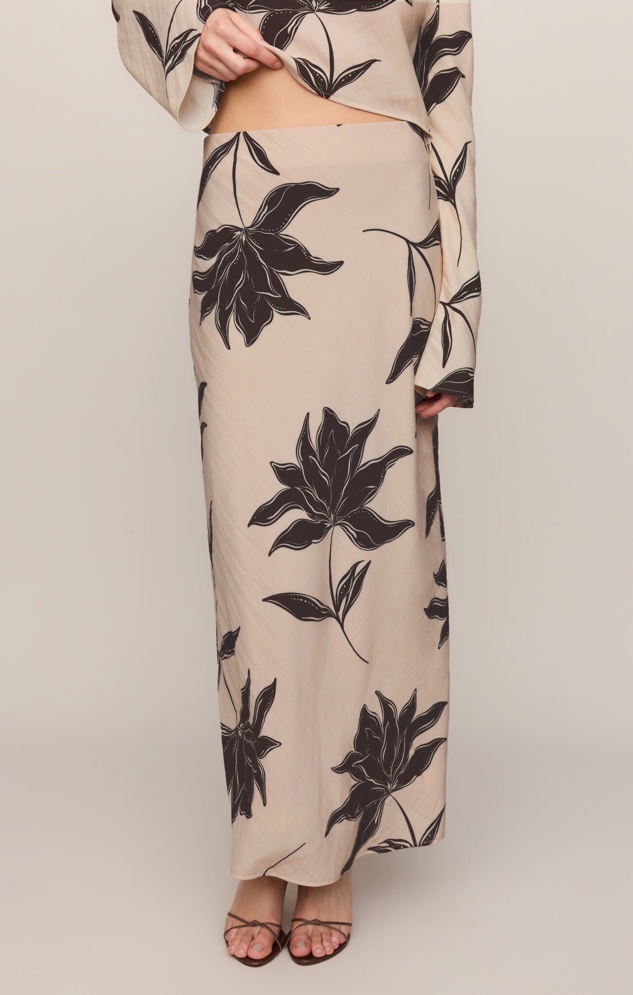 Europa Clem Floral Skirt - Soft Ecru-Z Supply-Happy on Main