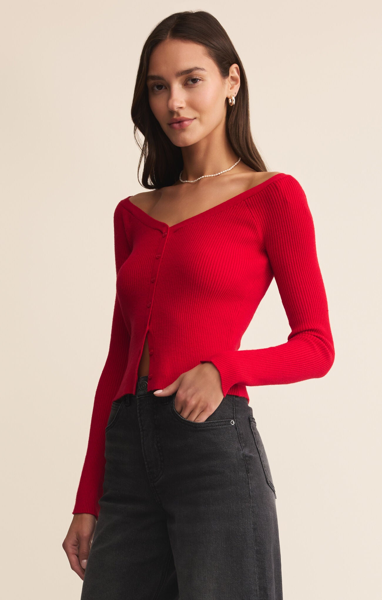 Jovy Sweater Top-Casual Tops-Happy on Main