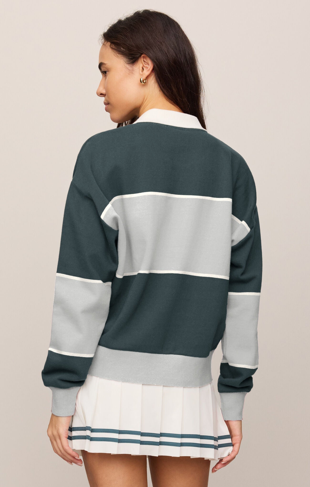 Study Break Polo Sweatshirt - Feather Grey-Z Supply-Happy on Main