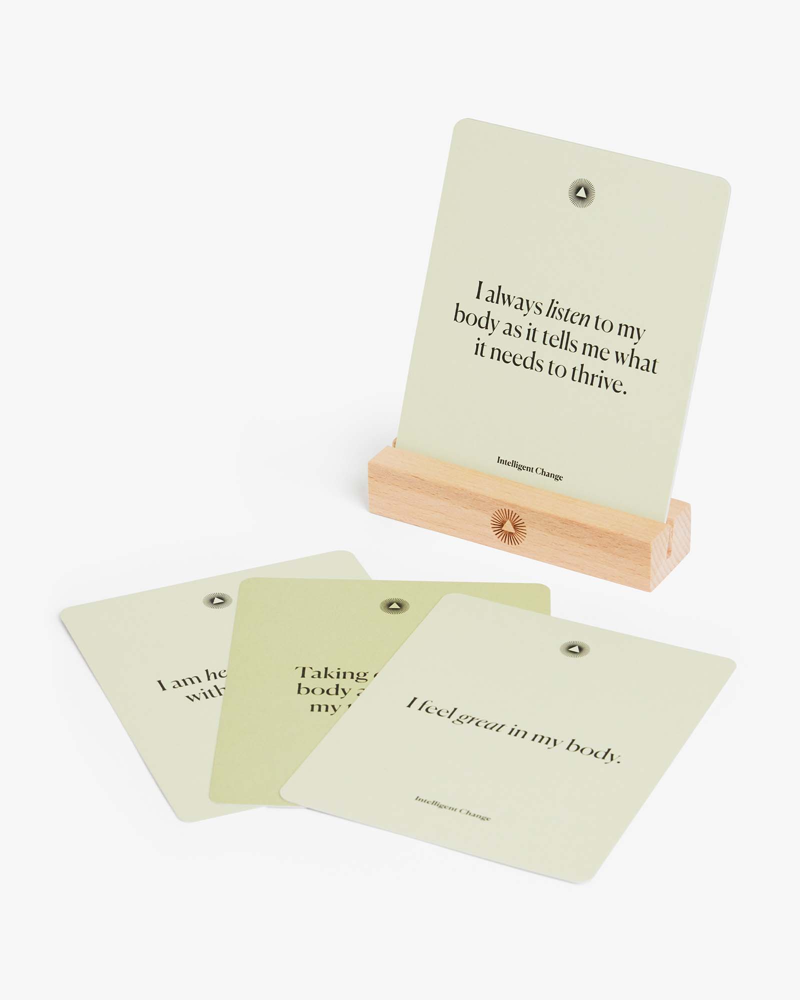 Mindful Affirmations Health & Wellbeing, Display Cards Gift-Intelligent Change-Happy on Main