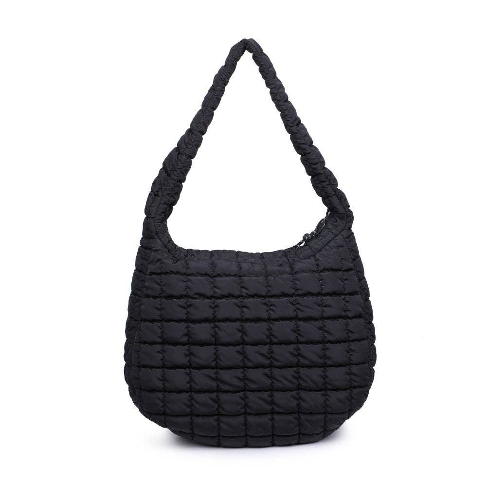 Revive - Quilted Puffer Nylon Hobo-Handbags-Happy on Main