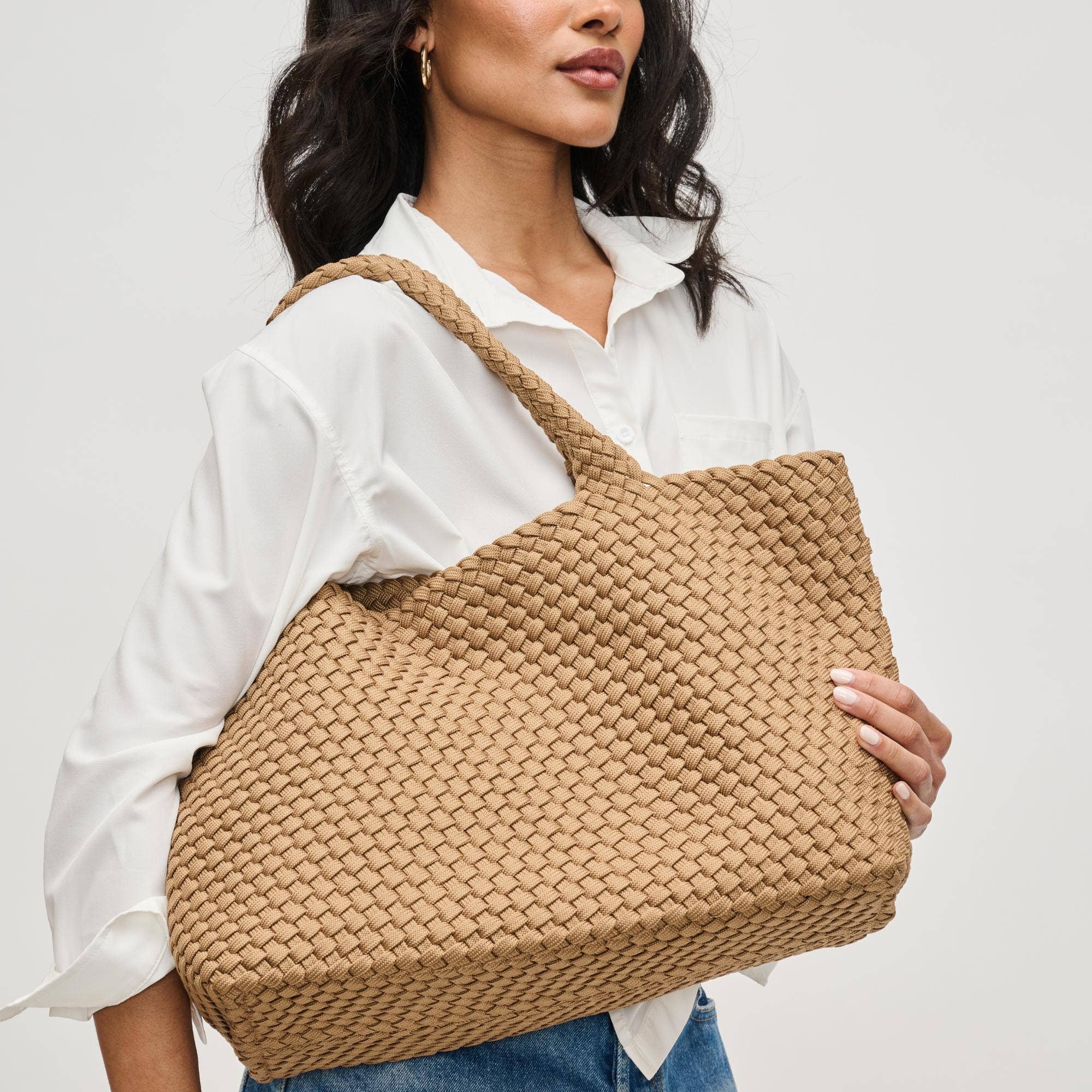 Sky's The Limit - Large Laced Up Eco-Edition Tote-Handbags-Happy on Main