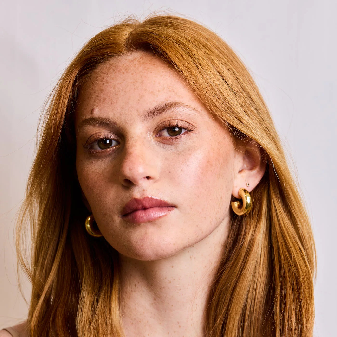 SM Chunky Hoop 18K Gold Over Brass-Everyday Jewelry-Happy on Main