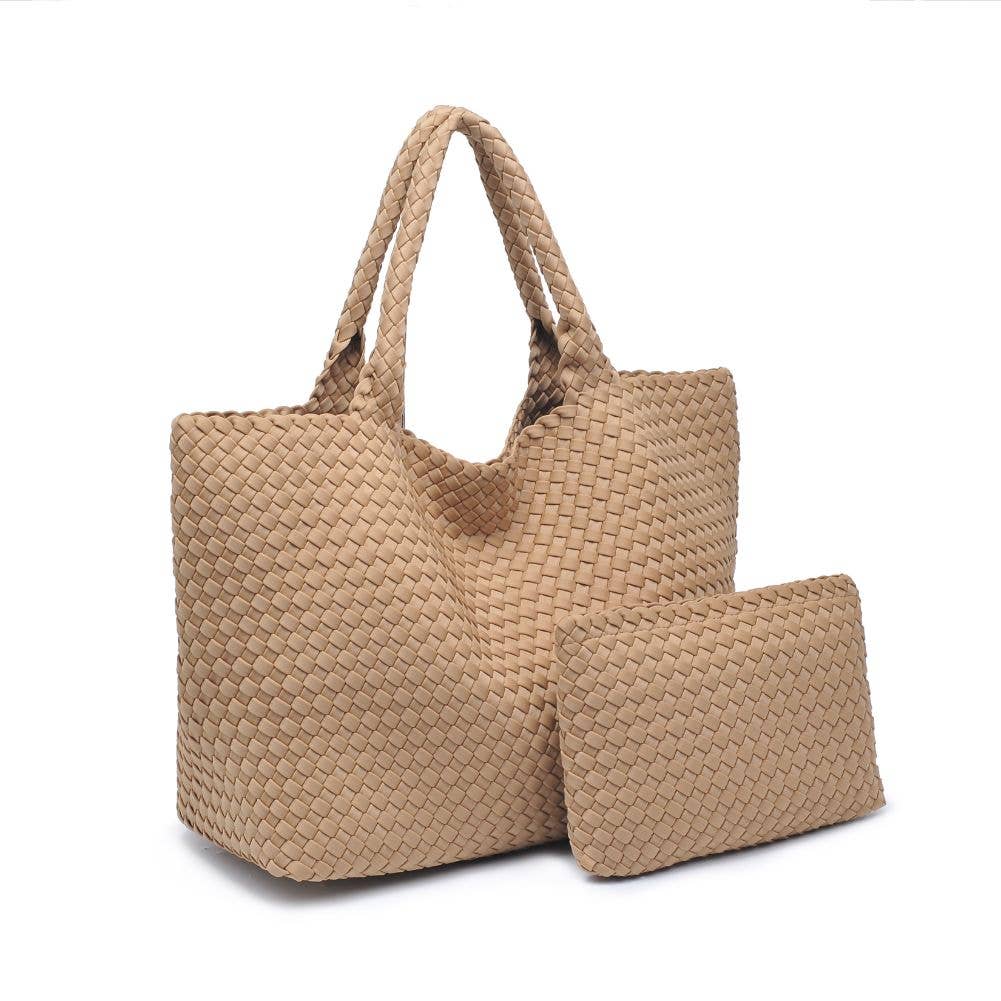 Sky's The Limit - Large Woven Neoprene Tote-Handbags-Happy on Main