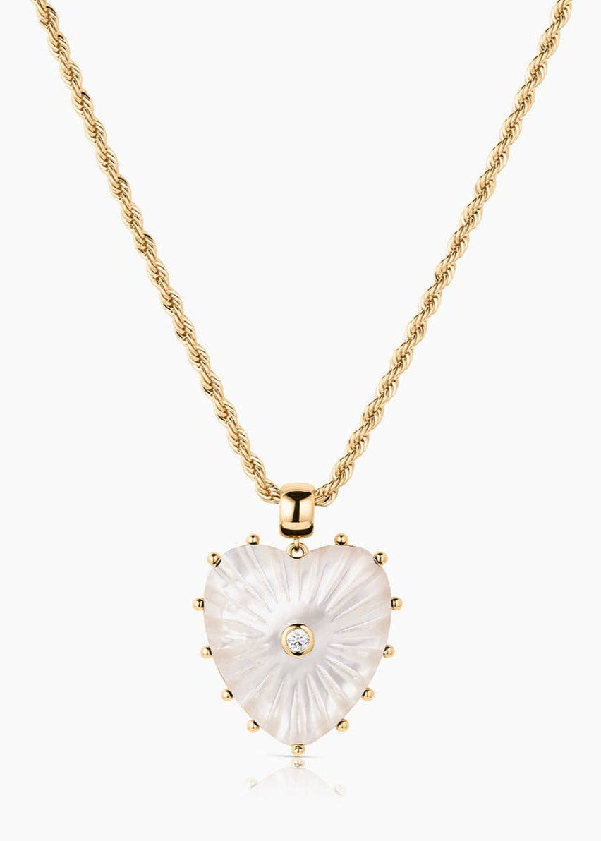 Malene Mother Of Pearl Rope Necklace-THATCH-Happy on Main