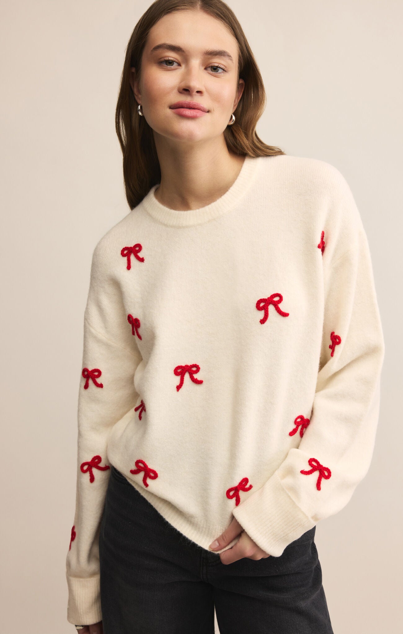 Tie The Ribbon Sweater-Core Sweaters-Happy on Main