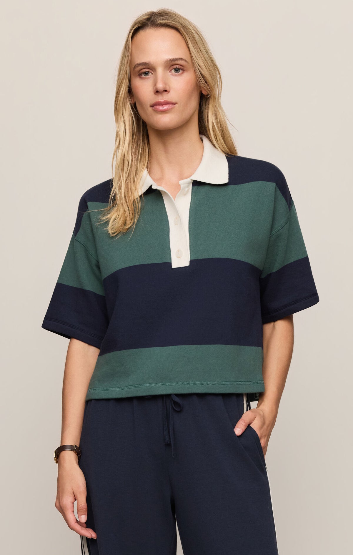 Mariner Polo Top - Eclipse-Z Supply-Happy on Main