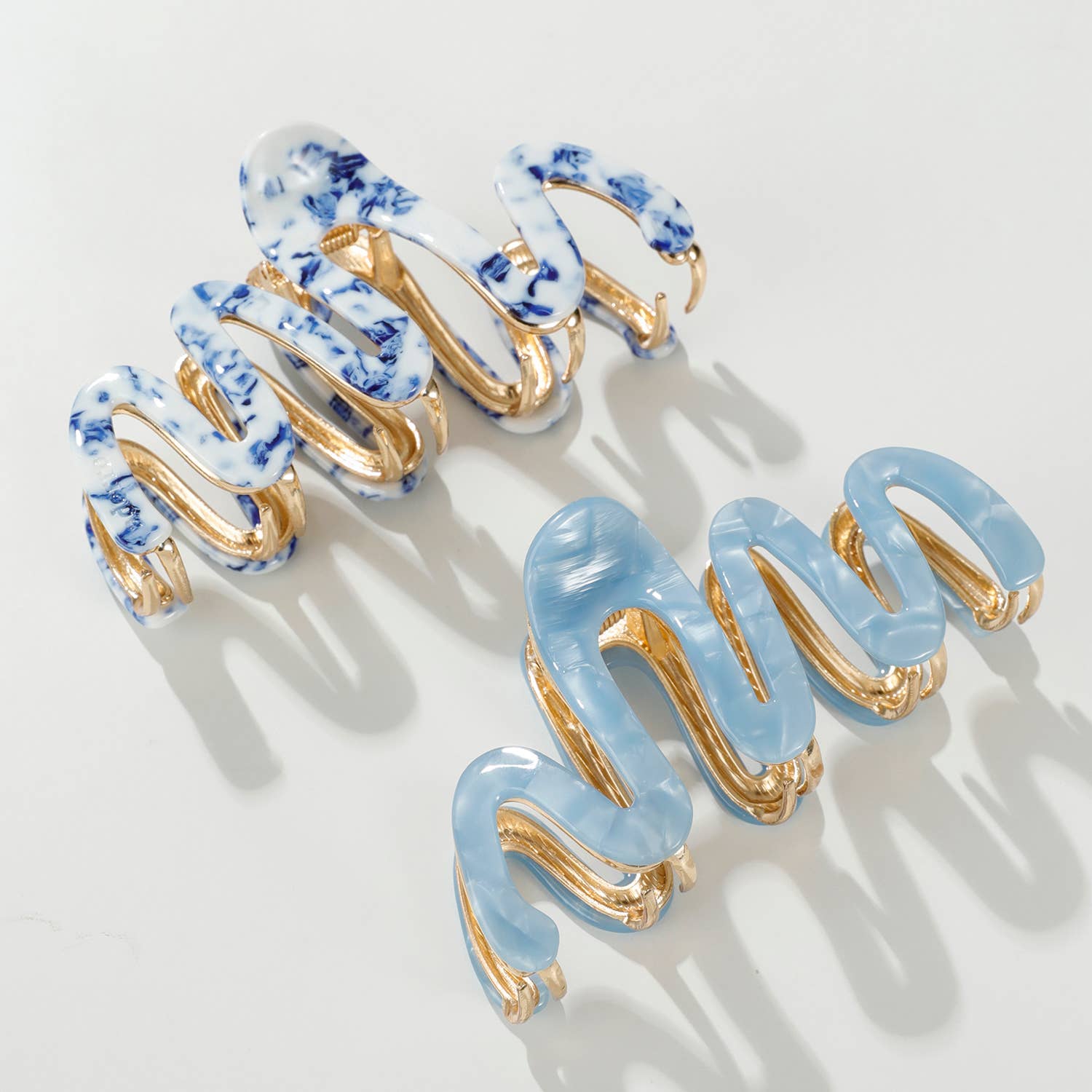 Willow Coastal | Large Squiggle Metal Claw Clip-Misc Accessories-Happy on Main