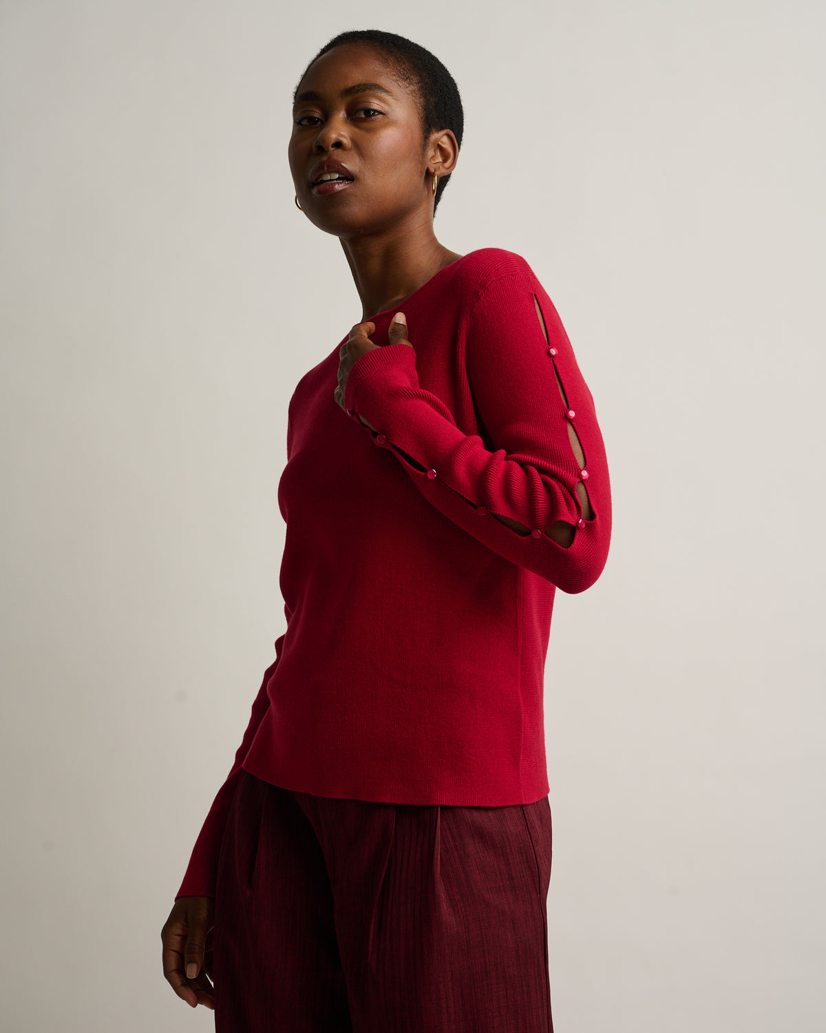 Sneak Peek Top - Spice Red-Lisa Todd-Happy on Main