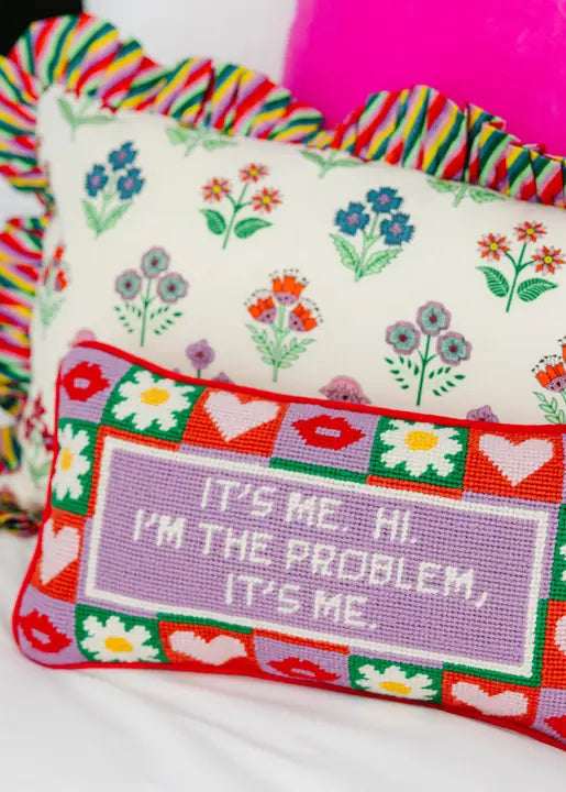 It's Me Needlepoint Pillow-Furbish Studio-Happy on Main