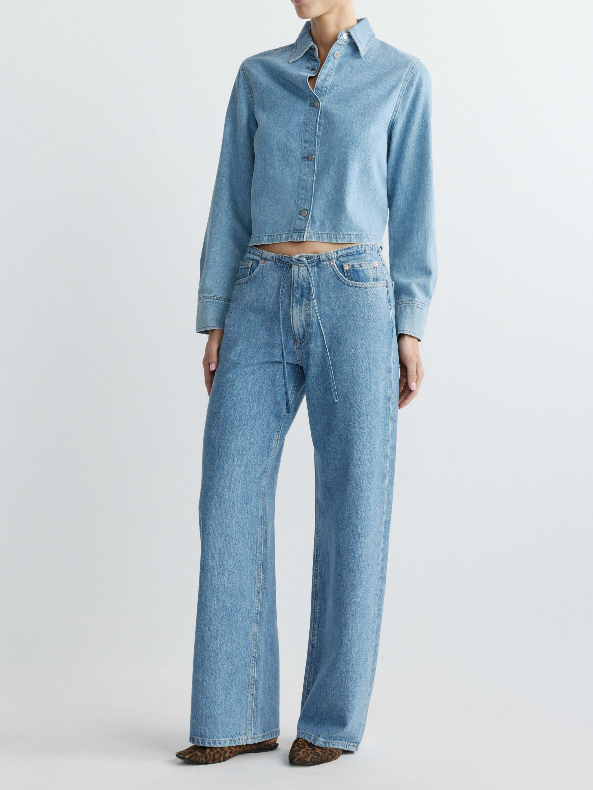 Sienna Low-Slung Wide Leg - River Aura-DL1961-Happy on Main