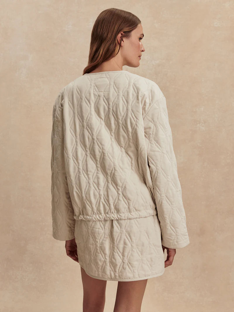 Saba Quilted Jacket - Oat Milk-Varley-Happy on Main