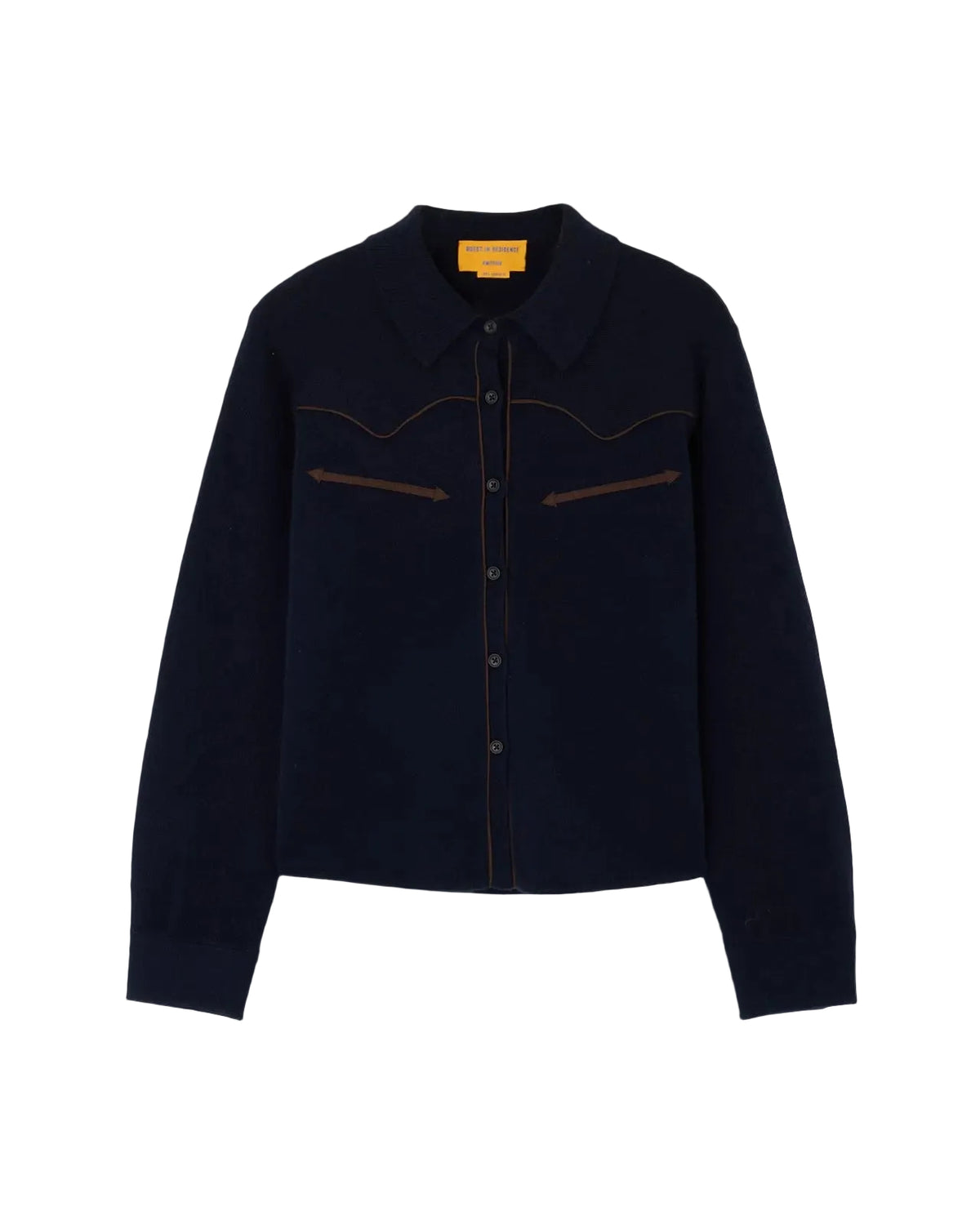 Cropped Western Shirt - Midnight-Guest in Residence-Happy on Main