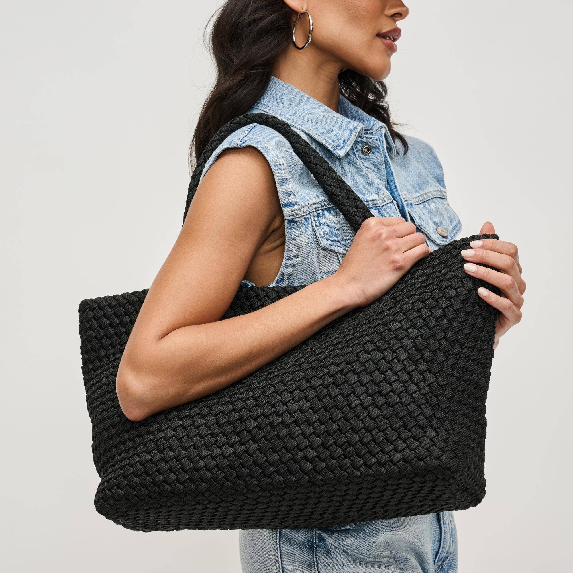 Sky's The Limit - Large Laced Up Eco-Edition Tote-Handbags-Happy on Main