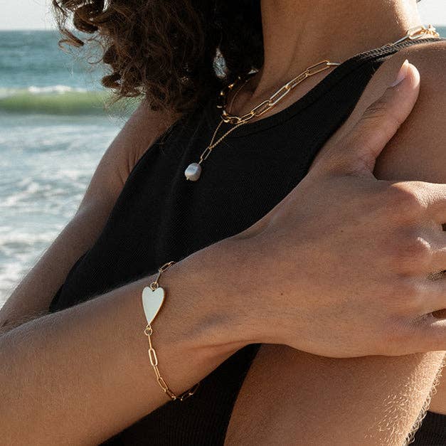 Amaya Heart Bracelet-THATCH-Happy on Main