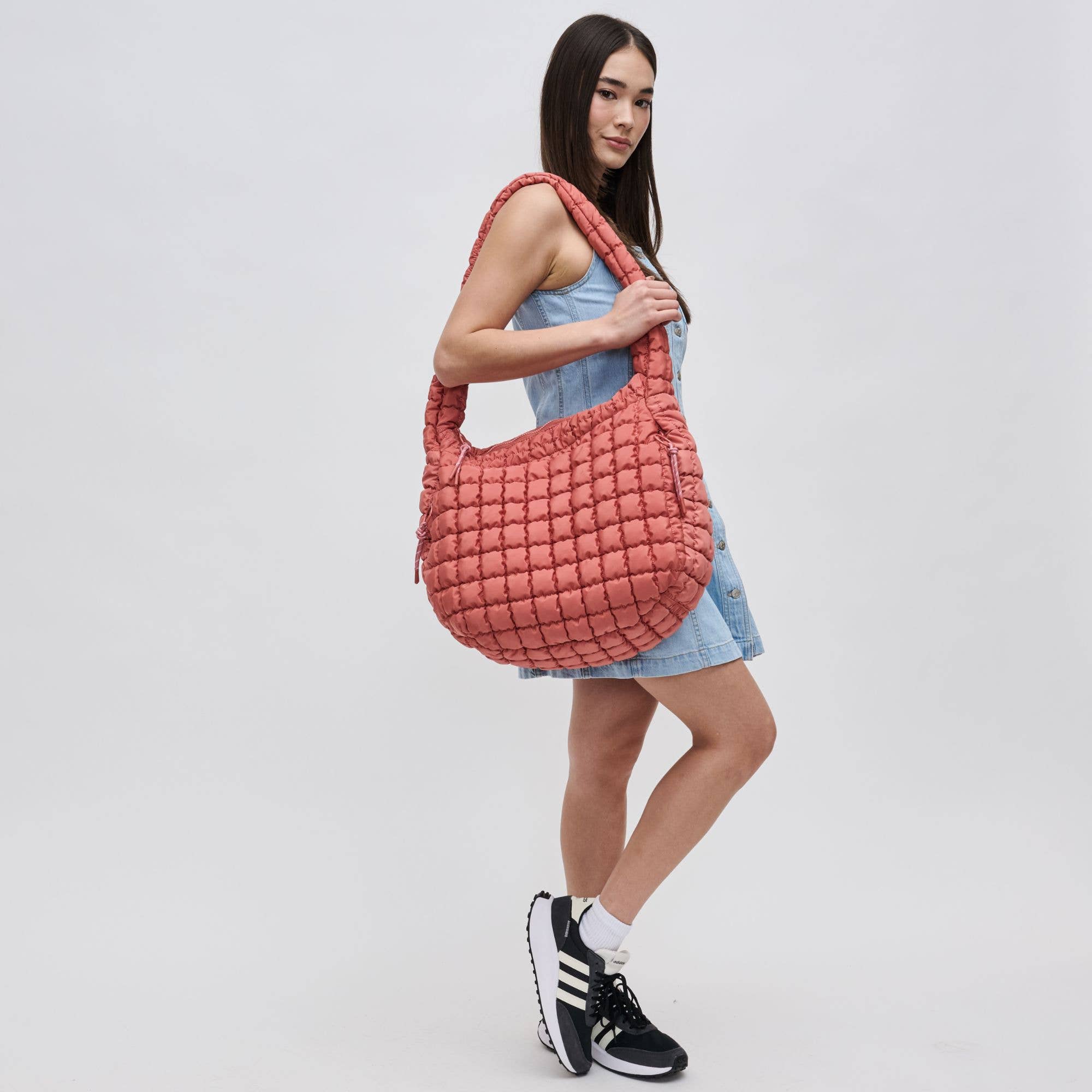 Revive - Quilted Puffer Nylon Hobo-Handbags-Happy on Main