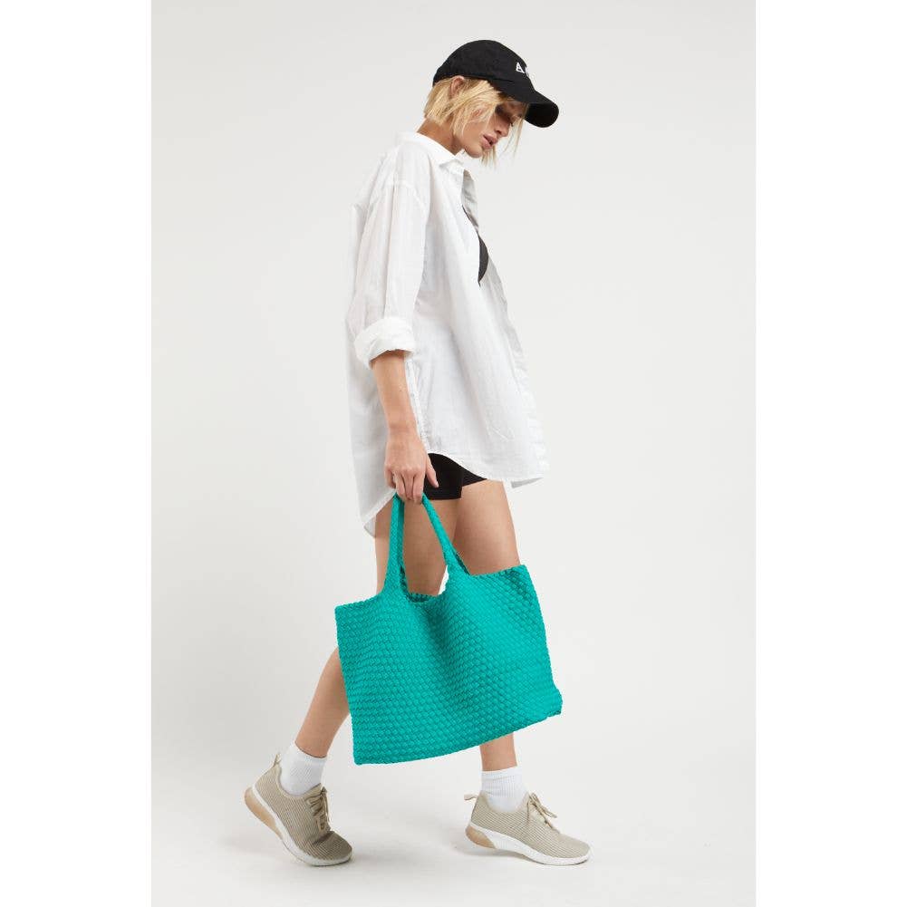 Sky's The Limit - Large Woven Neoprene Tote-Handbags-Happy on Main