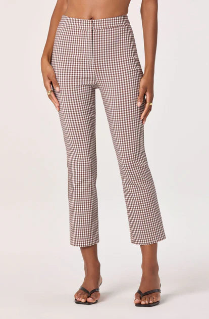 Alma Pants - Brown Gingham-ASTR-Happy on Main