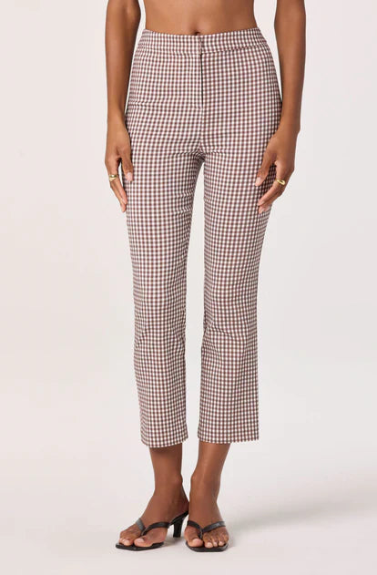 Alma Pants - Brown Gingham-ASTR-Happy on Main