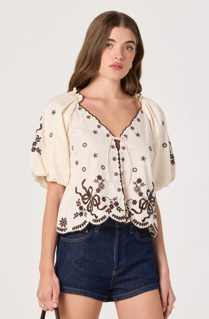 Lucia Top - Cream-ASTR-Happy on Main
