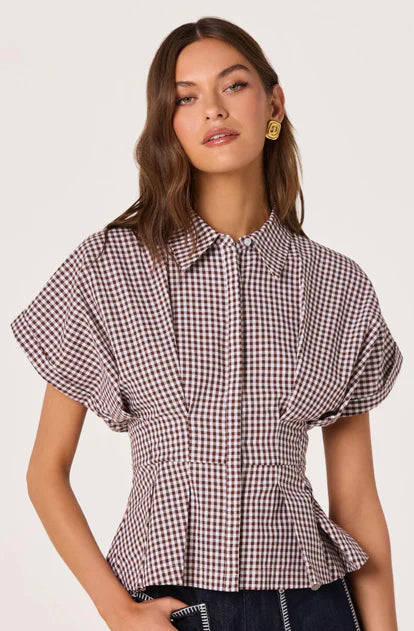 Beck Top - Brown Gingham-ASTR-Happy on Main