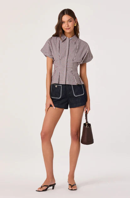 Beck Top - Brown Gingham-ASTR-Happy on Main