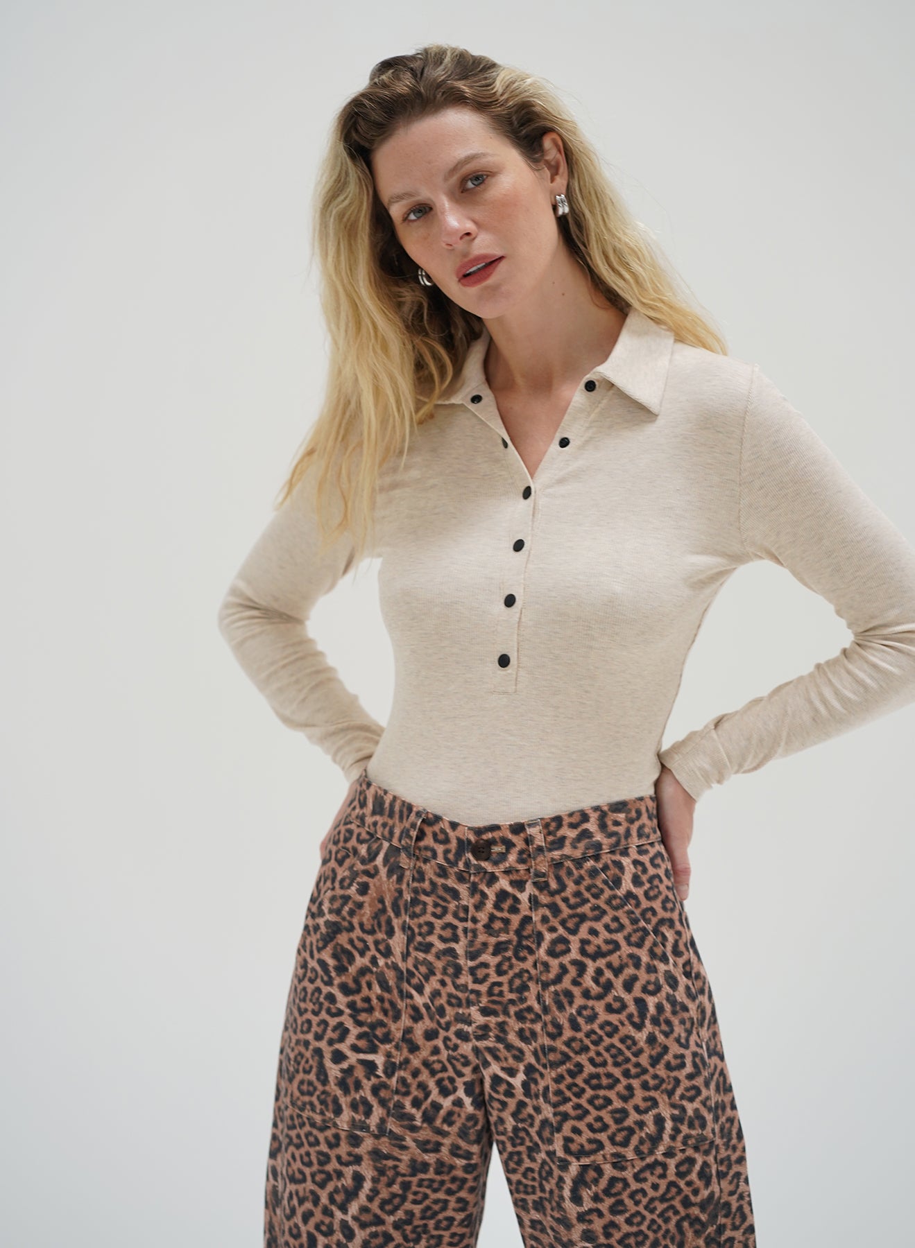 Kylee Snap Long Sleeve-Casual Tops-Happy on Main