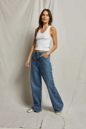 Blondie Structured Rib Bra Friendy Tank-Basic Tanks + Tees-Happy on Main