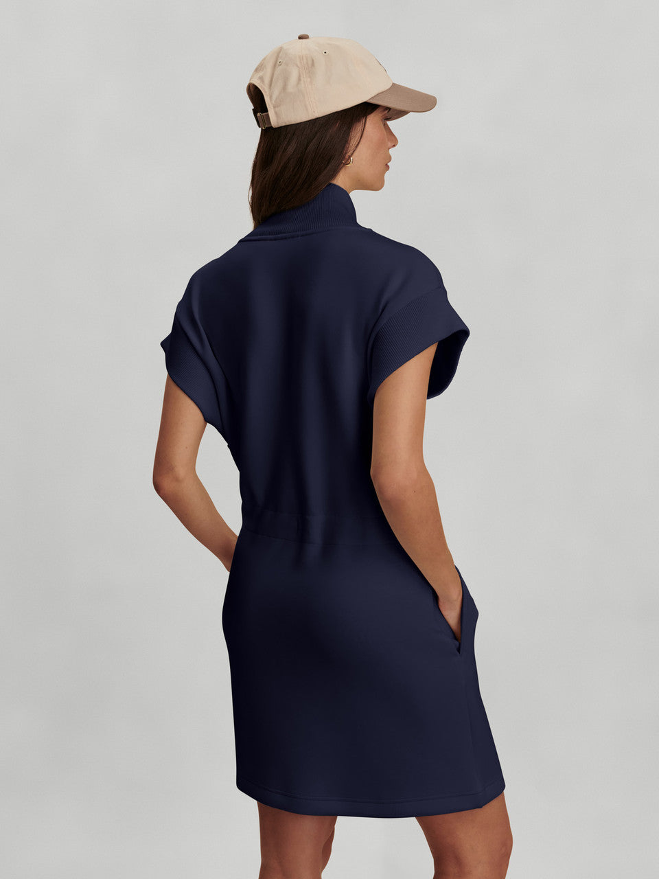 Avaya Half Zip Dress - Blue Nights-Varley-Happy on Main