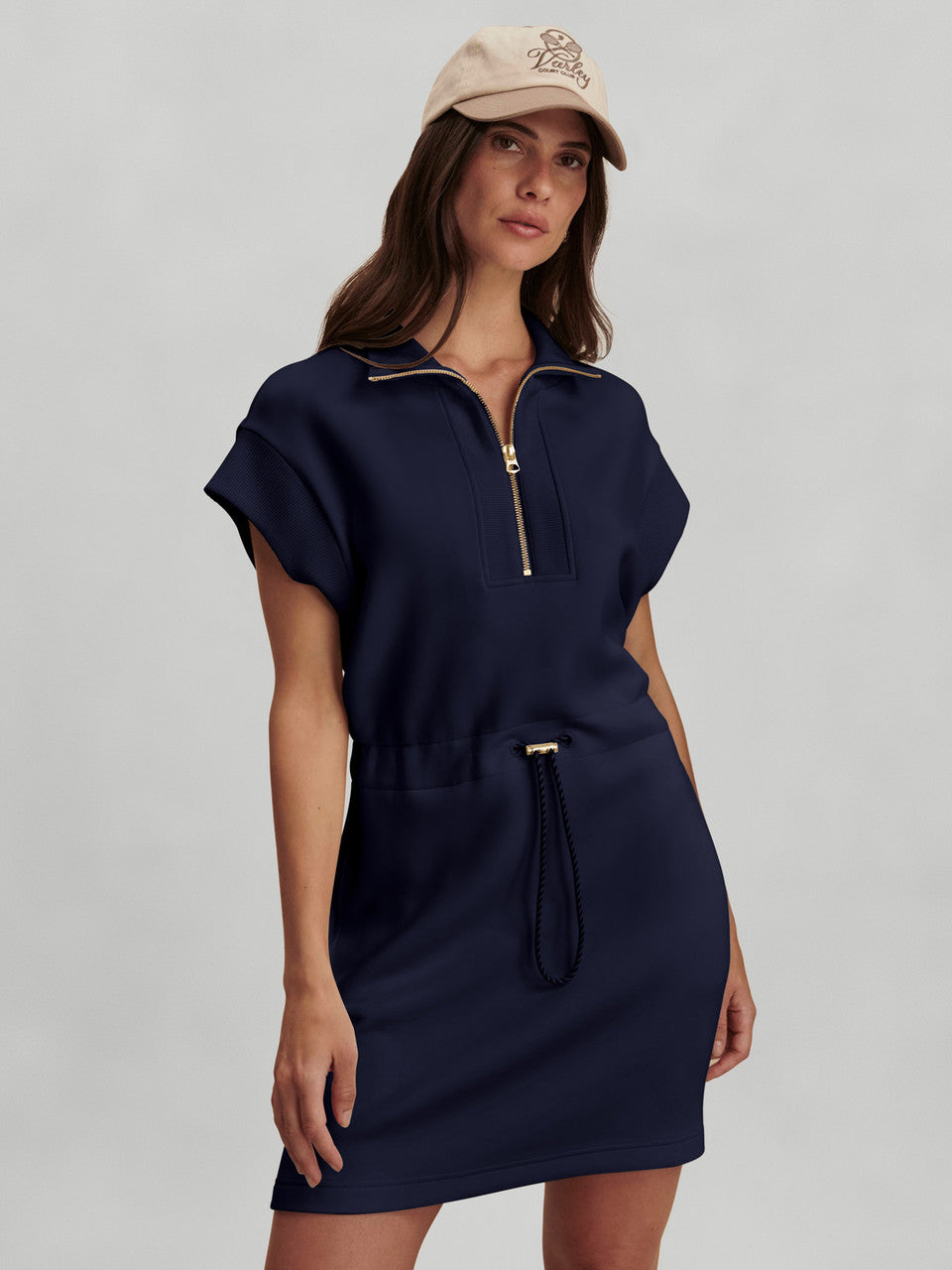 Avaya Half Zip Dress - Blue Nights-Varley-Happy on Main