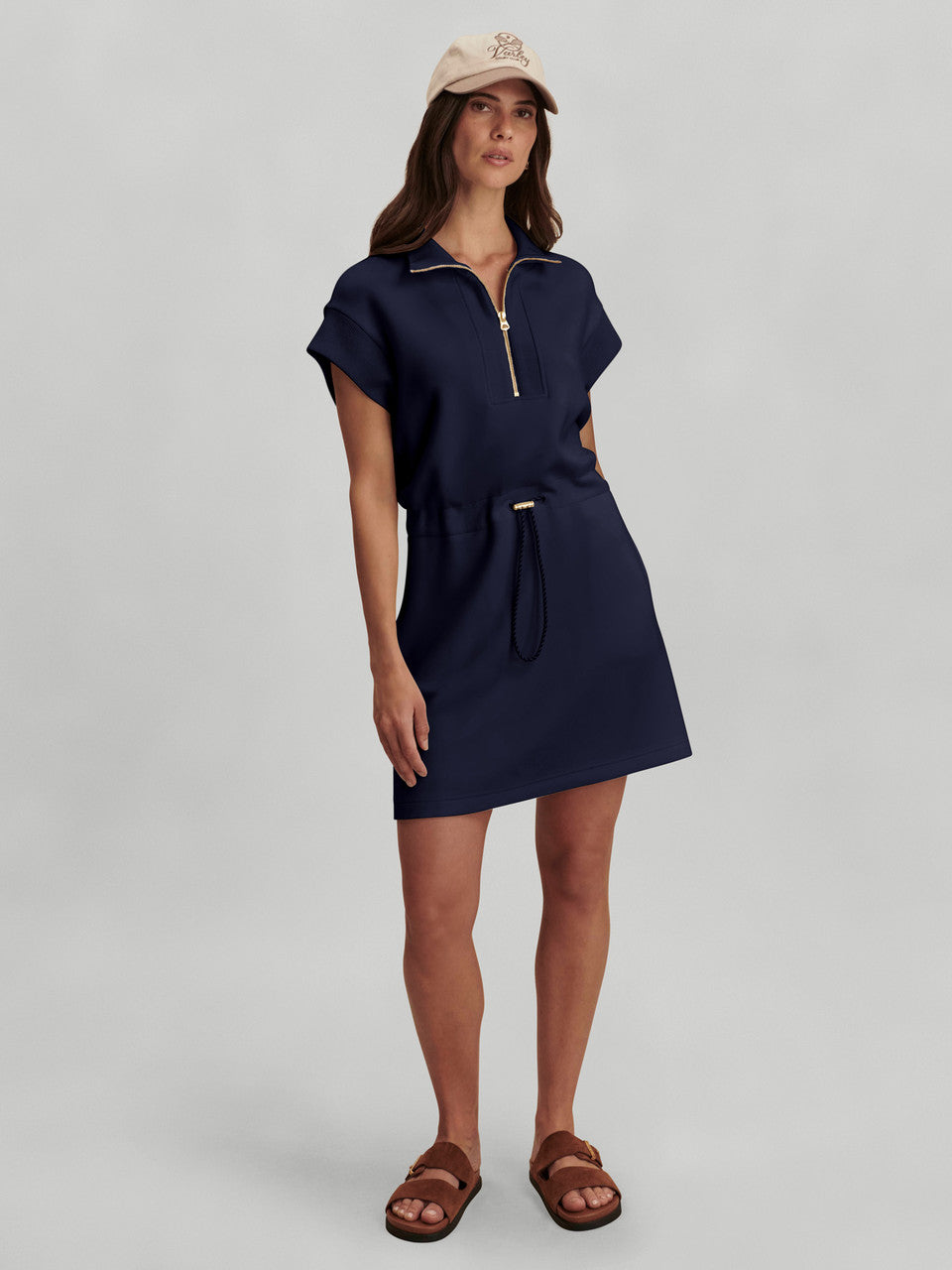 Avaya Half Zip Dress - Blue Nights-Varley-Happy on Main