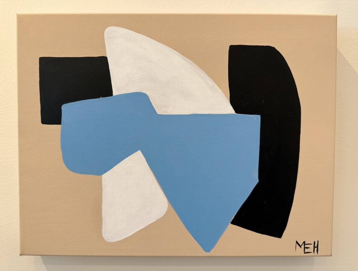 Blue and Neutral Abstract-Mary Ellen Harney-Happy on Main